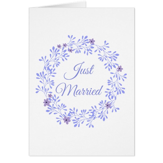 "Juste" carte de mariage mariée de félicitations (Devant)
