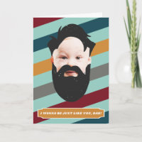 Juste comme vous carte de fête des pères de photo