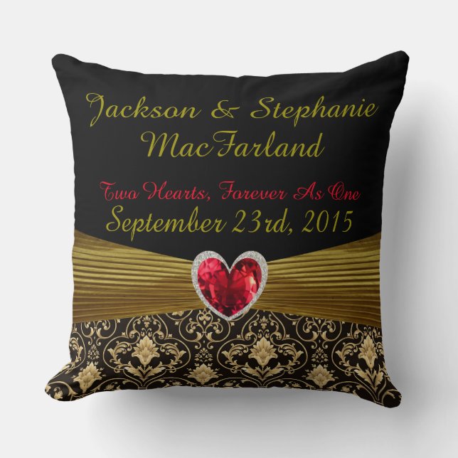 Juste coussin marié personnalisé de cadeau de (Recto)