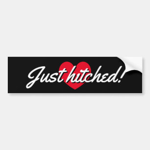 Juste hitched bumper sticker pour les mariés nouv