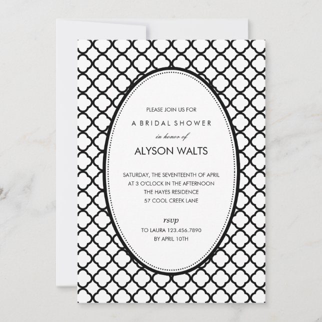 Juste Invitation de Fête Générale Moderne (Noir) (Devant)