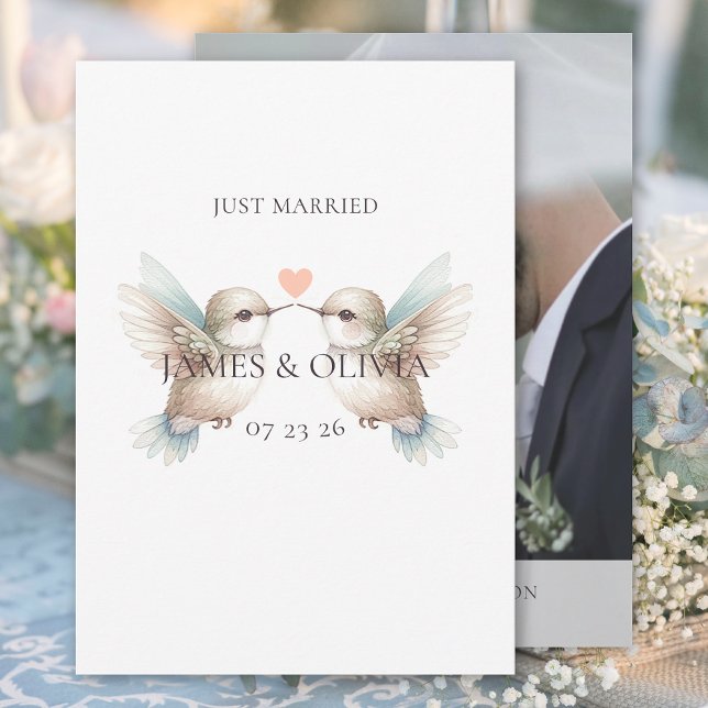 Juste marié Ajouter Faire-part Mariage photo (Créateur téléchargé)