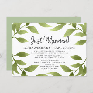 Juste marié Aquarelle Willow Faire-part