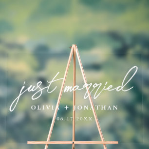 Juste marié Élégant Mariage de calligraphie