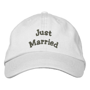 Juste marié mignon Mariage brodé Casquette