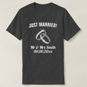 Juste marié T-shirt Mr & Mme pour les jeunes marié