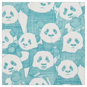 juste panda ours lagon tissu naturel