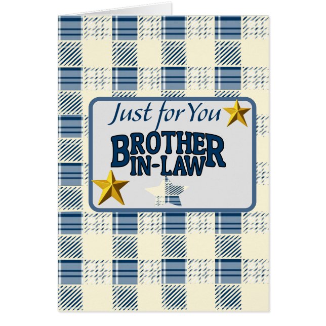 Juste pour vous, beau-frère : (Devant)