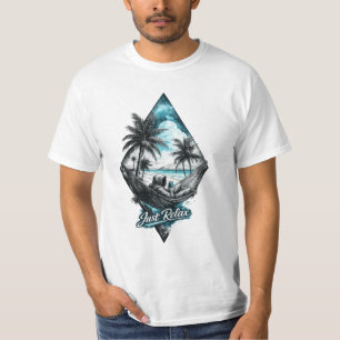 Juste Relaxer T-Shirt Hamac de Plage Tropical – Ae