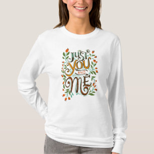 Juste toi et moi typographie T-shirt blanc pour fe