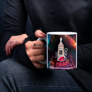 Juste un baiser d'Oran, néon Mug Noir