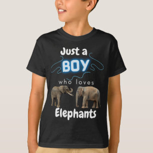 Juste un garçon qui aime les éléphants T-shirt