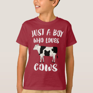 Juste un garçon qui aime les T-shirts de vaches Am