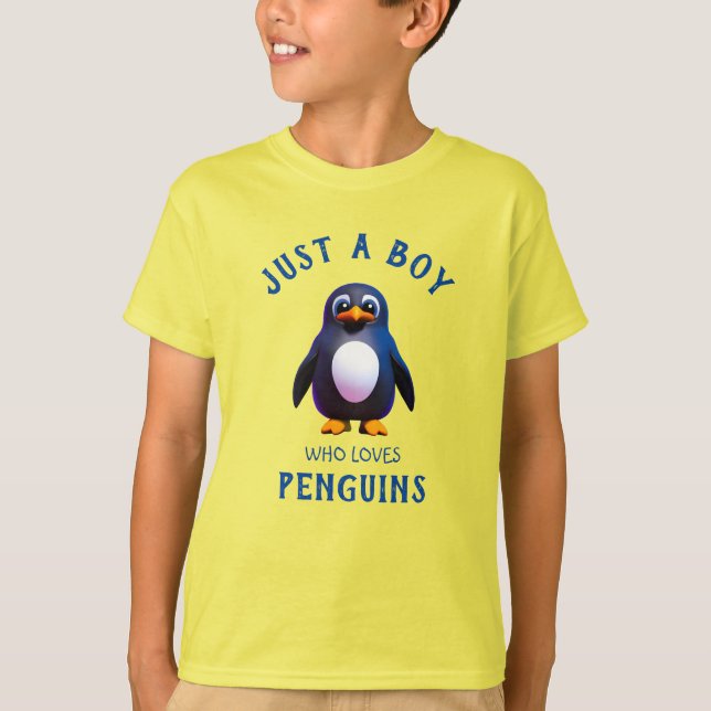 Juste un garçon qui aime les T-shirts des pingouin (Devant)