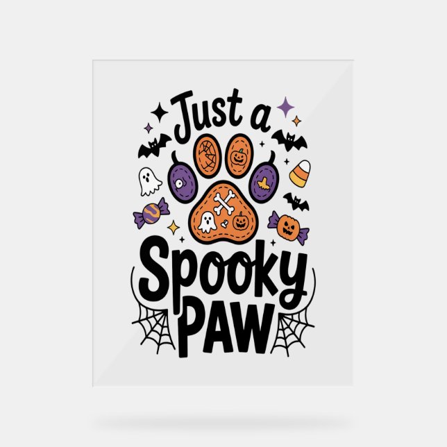 Juste Un PNG Paw Éffrayant, Halloween Chien (Recto)
