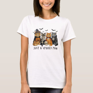 Juste un T-shirt Éffrayant Paw Halloween Chats