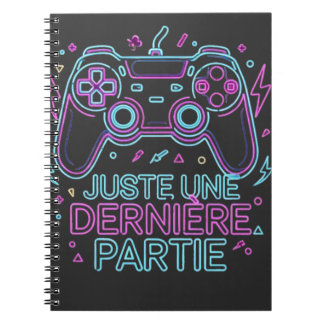 Juste Une Dernière Partie Gamer Notebook - Retro Notizblock