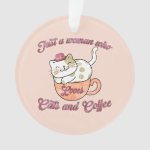 Juste une femme qui aime les chats et le café