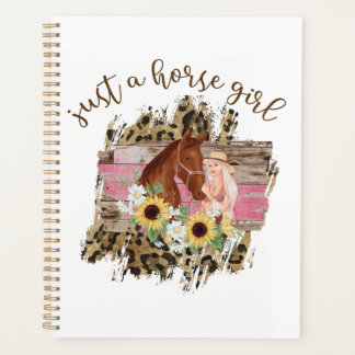 Juste une fille aux chevaux beau design floral fém
