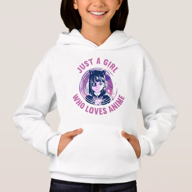 Juste Une Fille Qui Aime Anime T-Shirt 3 Cm Rond M (Devant)