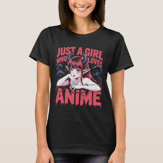 Juste Une Fille Qui Aime Anime T-Shirt Fille Démon