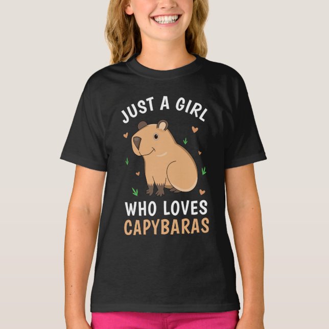 Juste Une Fille Qui Aime Capybaras T-shirt Enfants (Devant)