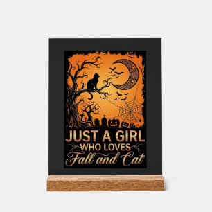 Juste une fille qui aime la chatte d'automne Hallo