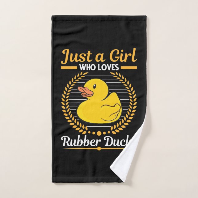 Juste Une Fille Qui Aime Le Canard En Caoutchouc (Serviette à main)