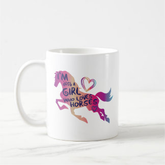 Juste une fille qui aime le cheval de tasse de