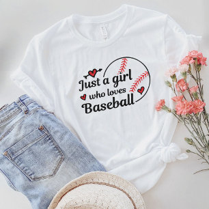 Juste Une Fille Qui Aime Le T-shirt Baseball