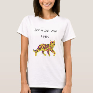 Juste Une Fille Qui Aime Le T-shirt Chat