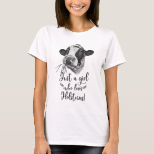 Juste une fille qui aime le T-shirt de vaches du