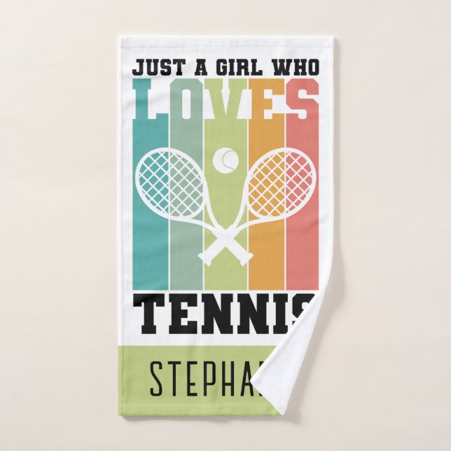 Juste une fille qui aime le tennis | Cadeaux du jo (Serviette à main)