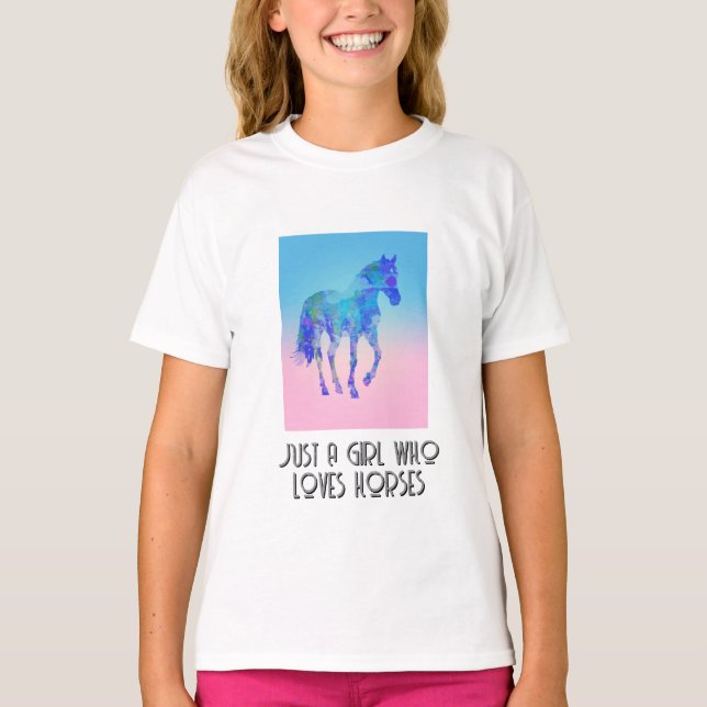 Juste une fille qui aime les chevaux T-shirt (Devant)
