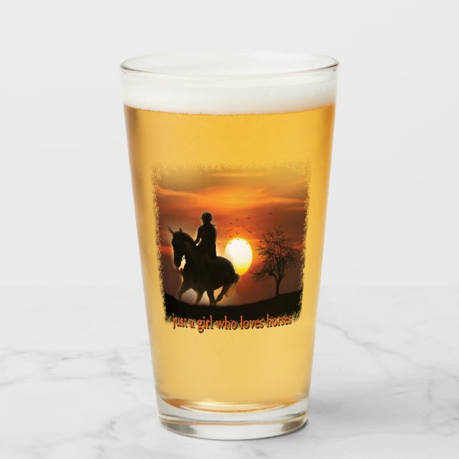 juste une fille qui aime les chevaux verre (Devant (rempli))