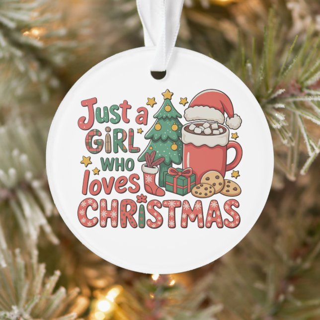 Juste Une Fille Qui Aime Les Fêtes De Noël Hiver (Arbre)