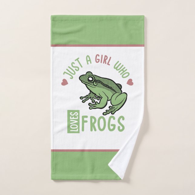 Juste une fille qui aime les grenouilles Cadeaux a (Serviette à main)