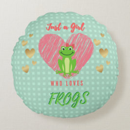 Juste une fille qui aime les grenouilles Coussin r