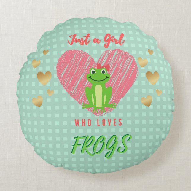 Juste une fille qui aime les grenouilles Coussin r (Devant)