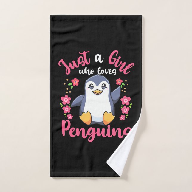 Juste une fille qui aime les pingouins (Serviette à main)