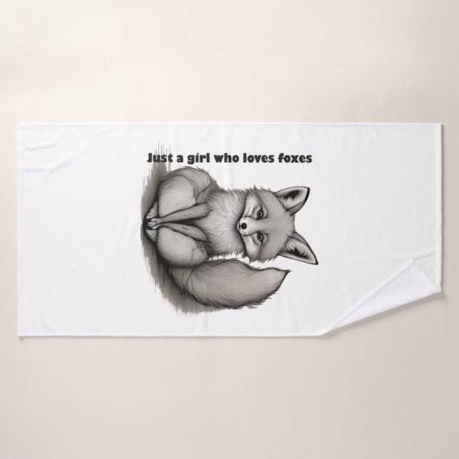 Juste une fille qui aime les renards (Serviette de bain)