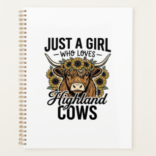 Juste une fille qui aime les vaches des Highlands