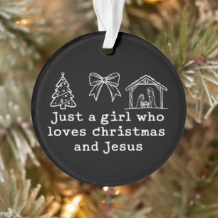 Juste une fille qui aime Noël et Jésus Nativité