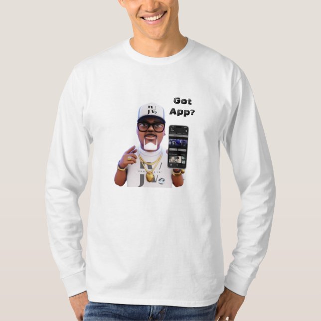 Juste Vibin' Média "J'Ai Une Application" T-Shirt  (Devant)