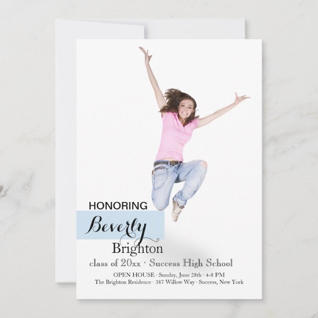 Juste Votre Style Photo Graduation Invitation (Devant)