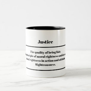 "Justice" Définition Mug
