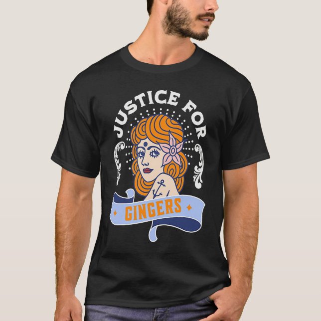 Justice For Gingers  Redhead Pride T-Shirt (Vorderseite)