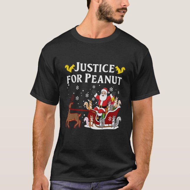 Justice for Peanut P nut PNut Squirrel Lover Chris T-Shirt (Vorderseite)