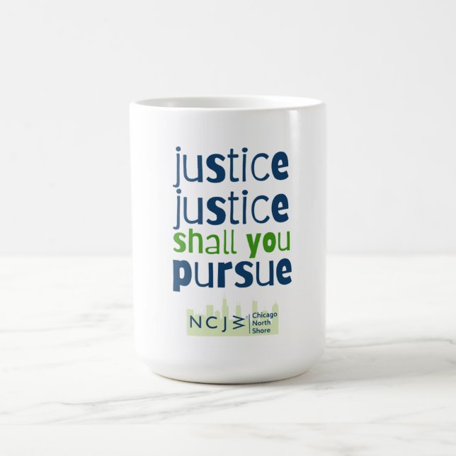 Justice, Justice Vous Pourrez Poursuivre 15 oz Mug (Centre)