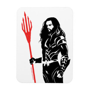 Justice League   Aquaman Pose Noir Pop Art Magnet